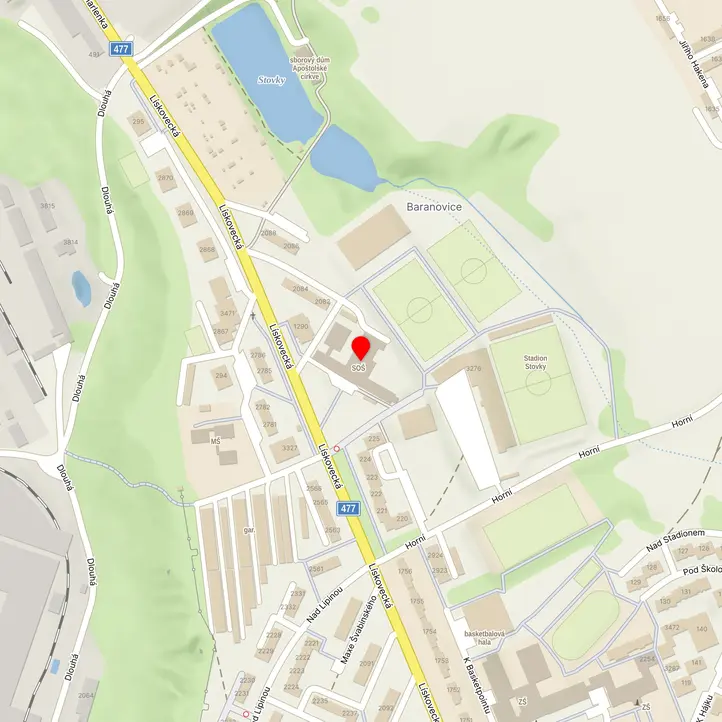 Mapa školy z Mapy.cz