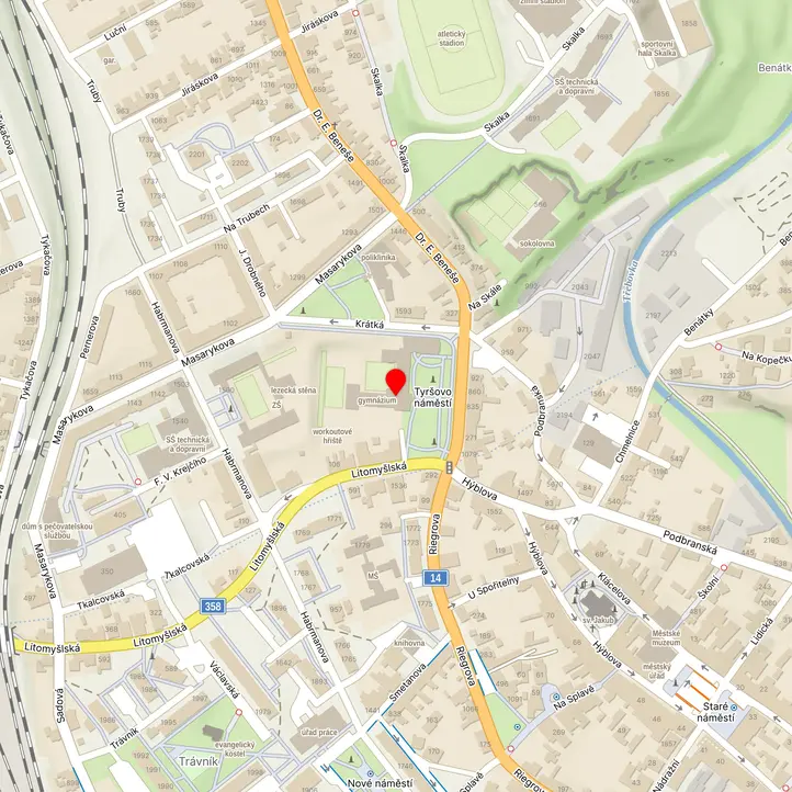 Mapa školy z Mapy.cz