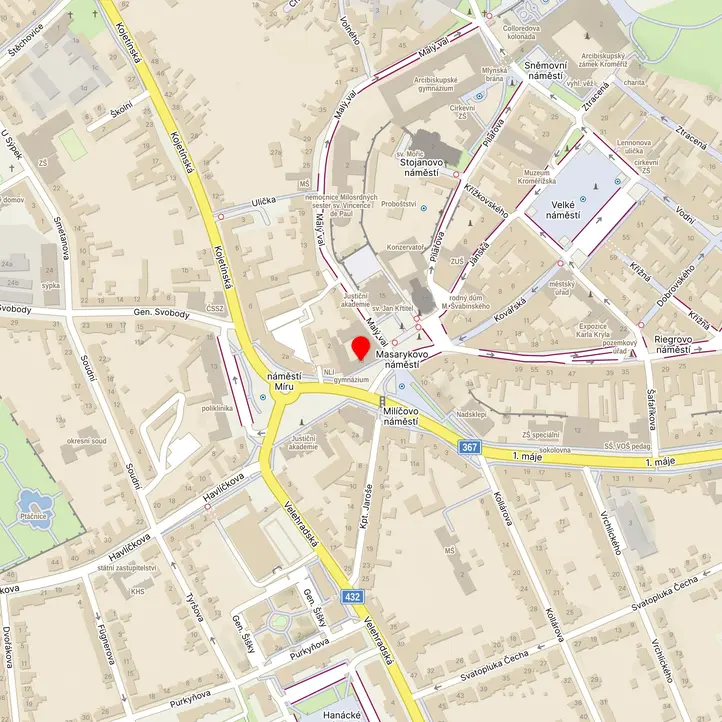 Mapa školy z Mapy.cz
