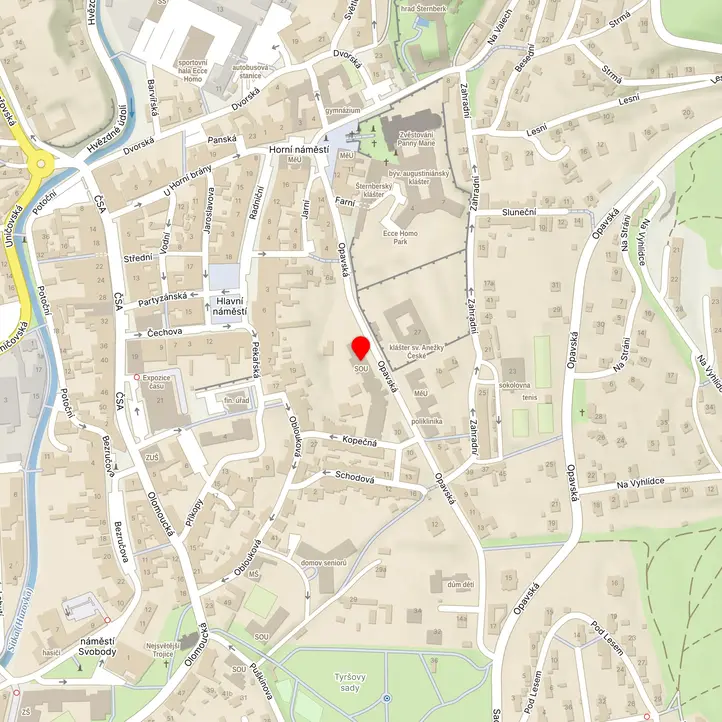 Mapa školy z Mapy.cz