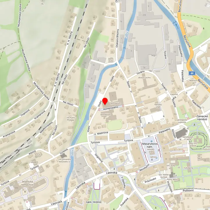 Mapa školy z Mapy.cz