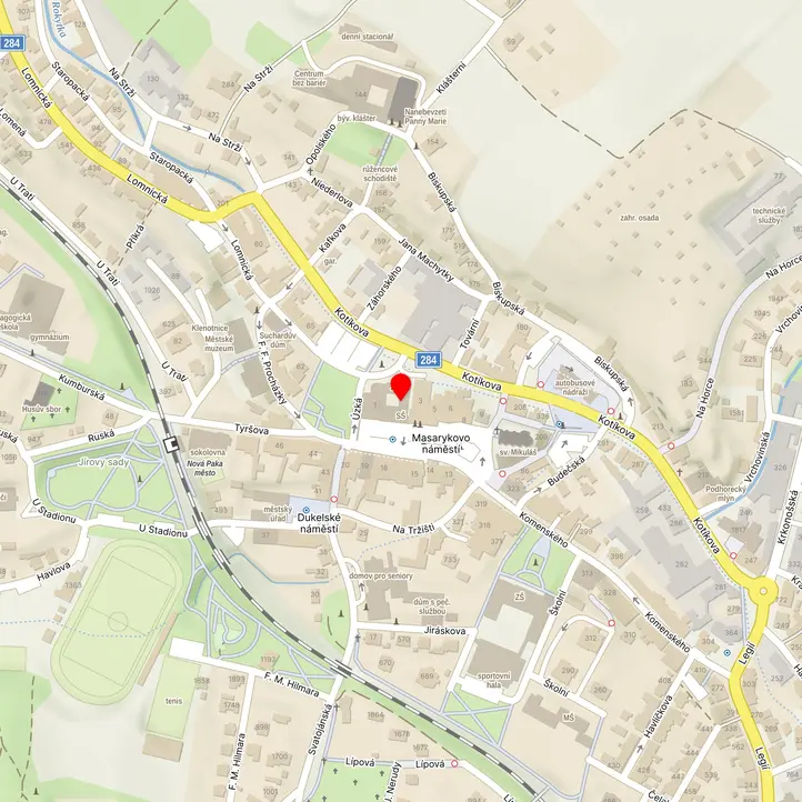 Mapa školy z Mapy.cz