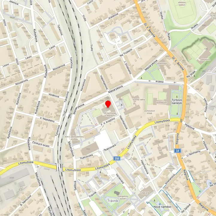Mapa školy z Mapy.cz