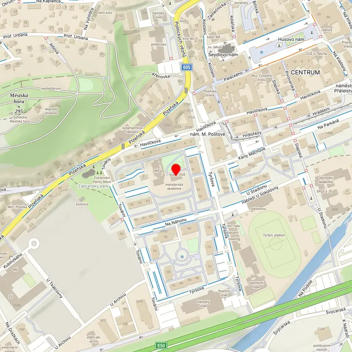 Mapa školy z Mapy.cz