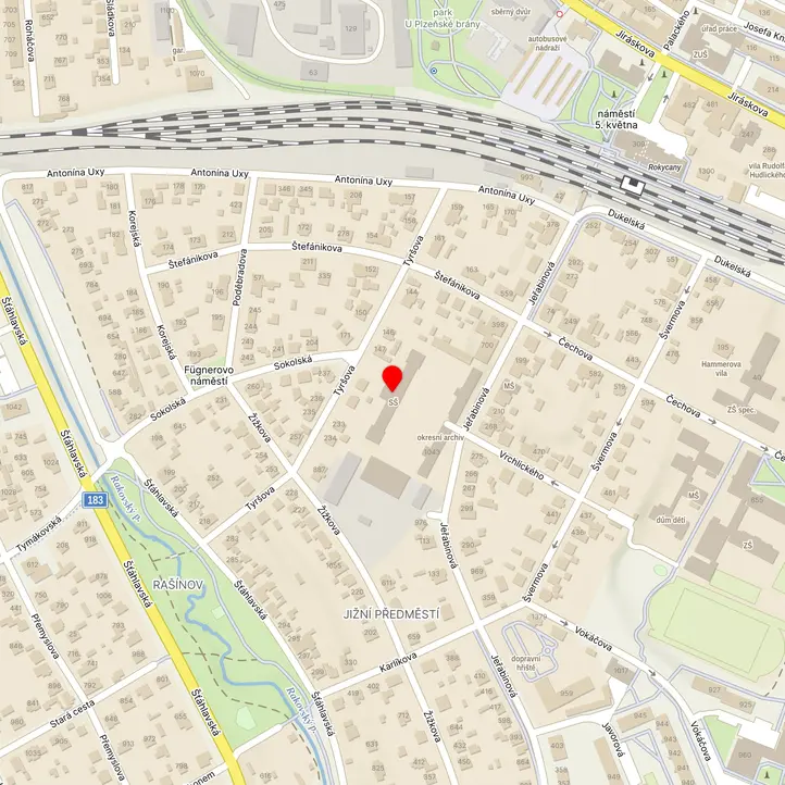 Mapa školy z Mapy.cz