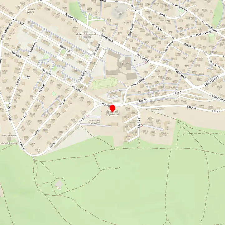 Mapa školy z Mapy.cz