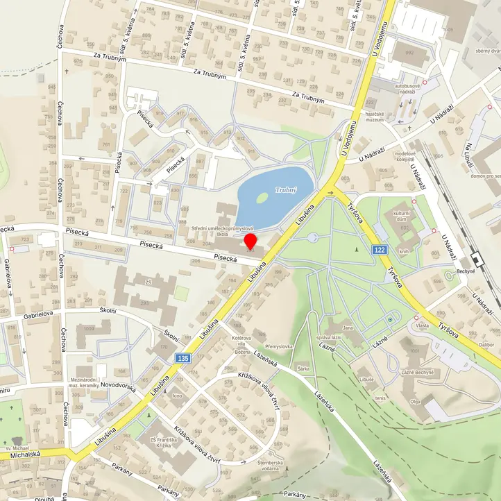 Mapa školy z Mapy.cz