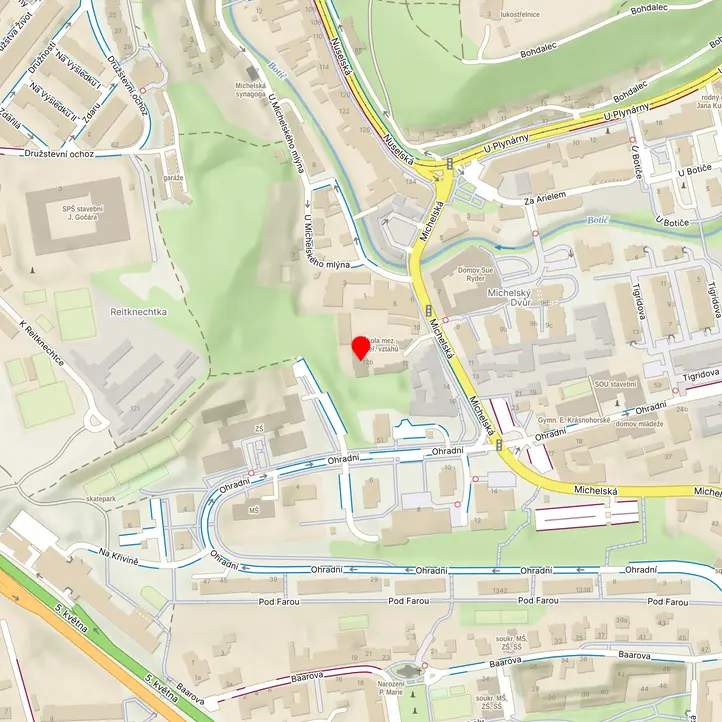 Mapa školy z Mapy.cz