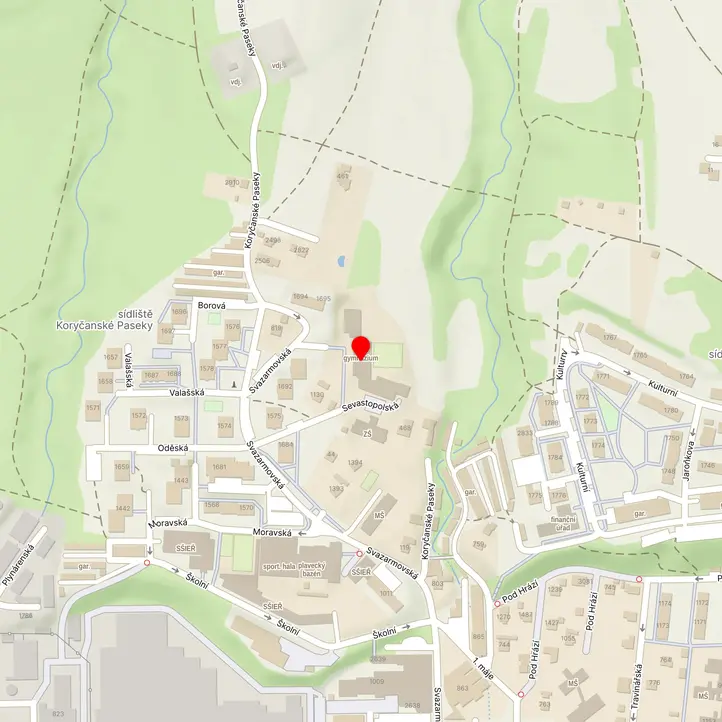 Mapa školy z Mapy.cz