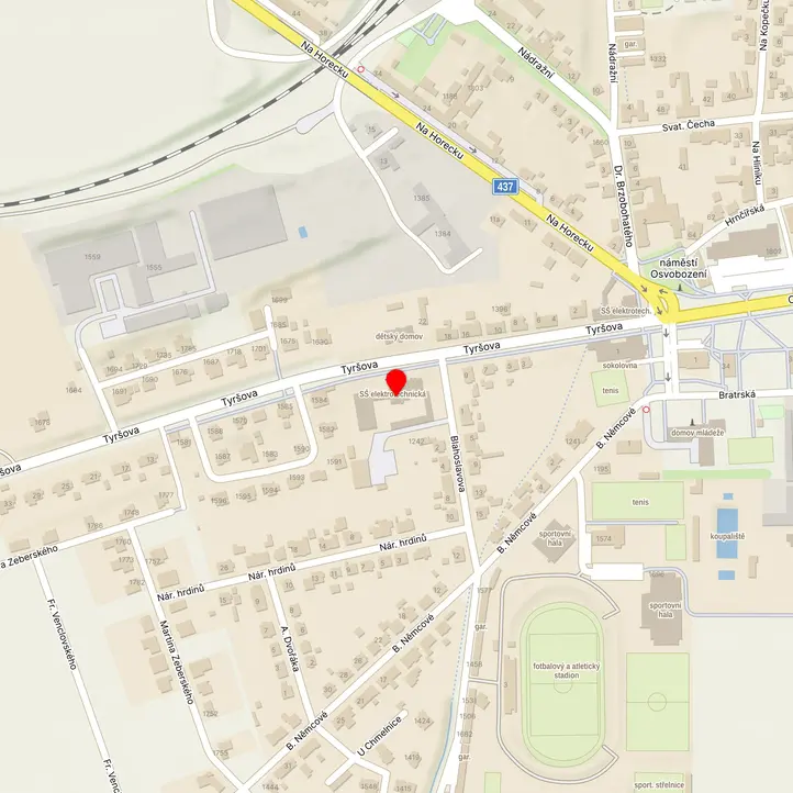 Mapa školy z Mapy.cz