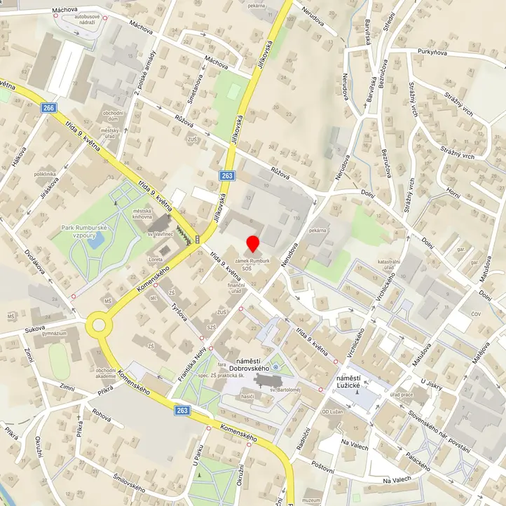 Mapa školy z Mapy.cz