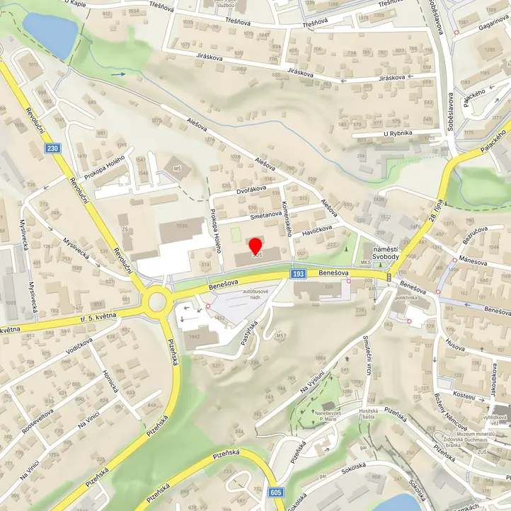 Mapa školy z Mapy.cz