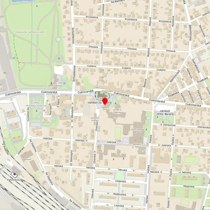 Mapa školy z Mapy.cz