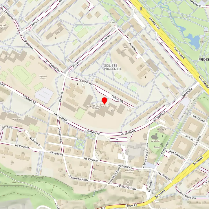Mapa školy z Mapy.cz