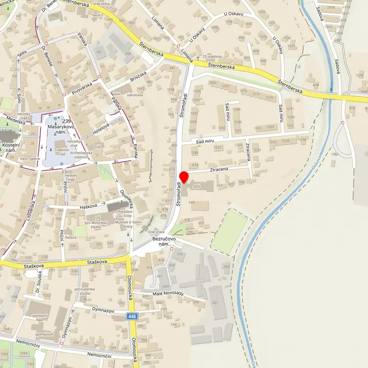 Mapa školy z Mapy.cz