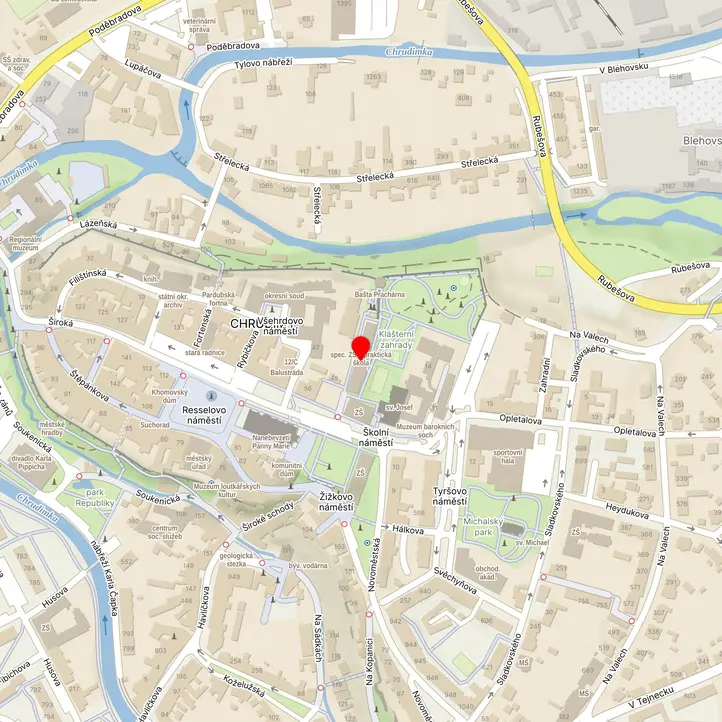 Mapa školy z Mapy.cz