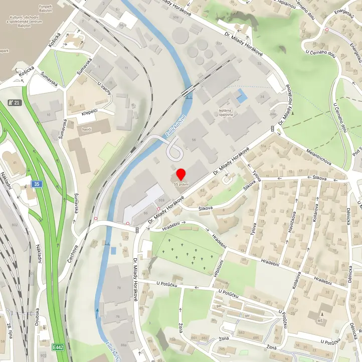 Mapa školy z Mapy.cz