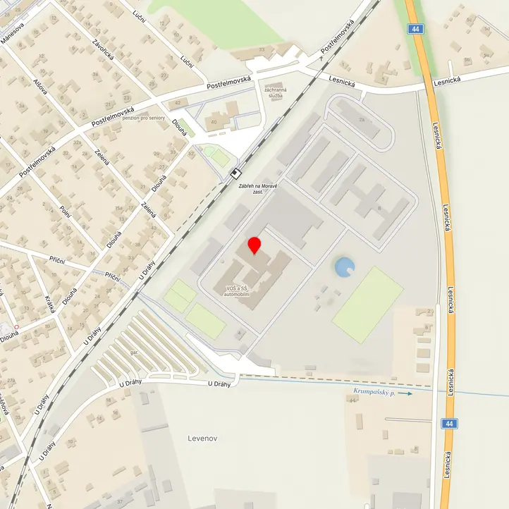 Mapa školy z Mapy.cz