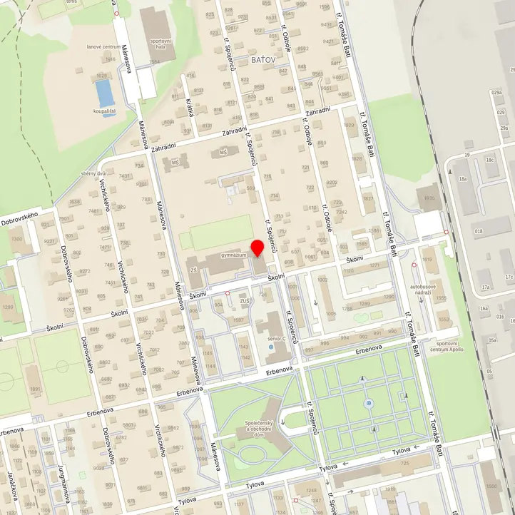 Mapa školy z Mapy.cz