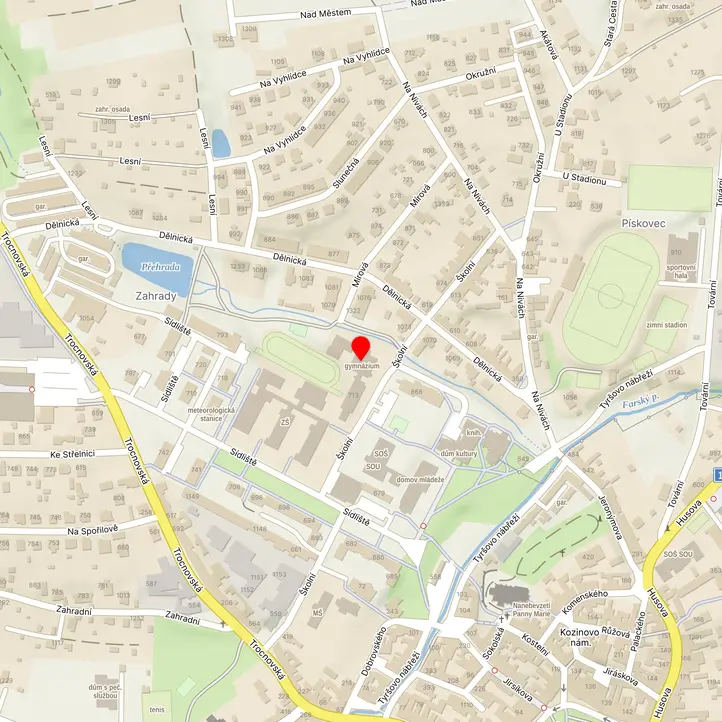 Mapa školy z Mapy.cz