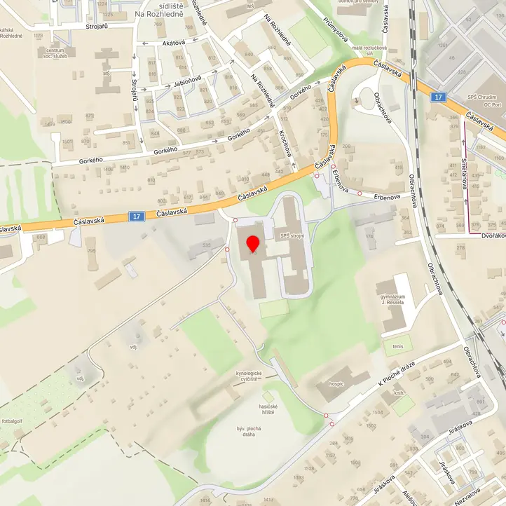 Mapa školy z Mapy.cz