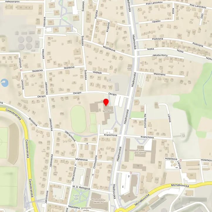 Mapa školy z Mapy.cz