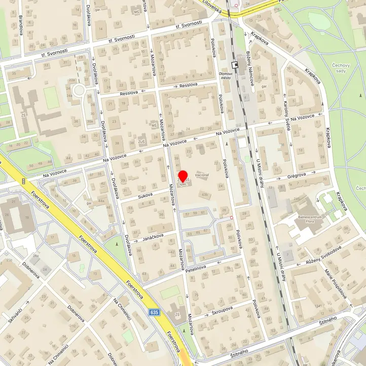 Mapa školy z Mapy.cz
