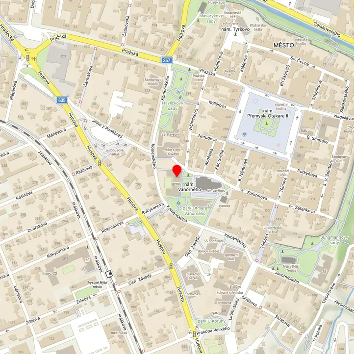 Mapa školy z Mapy.cz