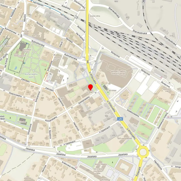 Mapa školy z Mapy.cz