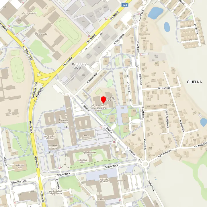 Mapa školy z Mapy.cz