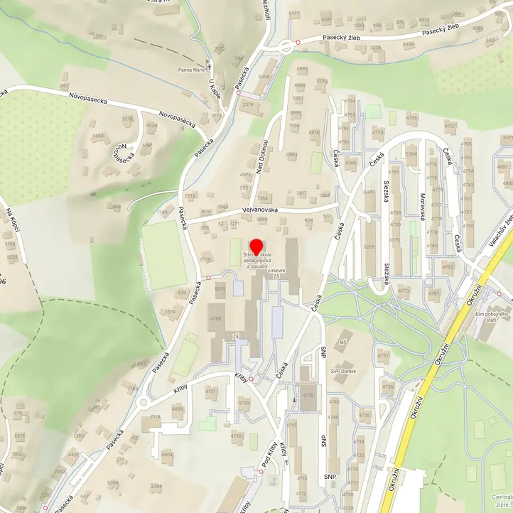 Mapa školy z Mapy.cz