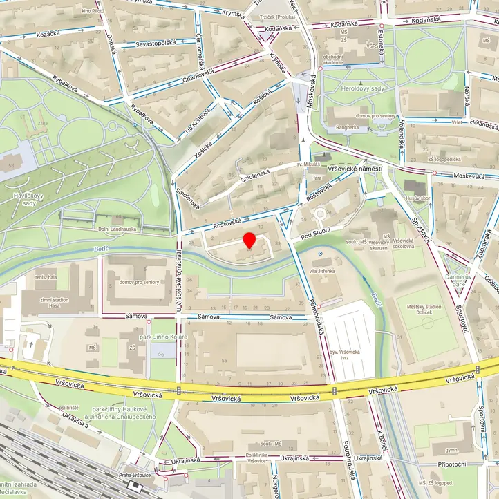 Mapa školy z Mapy.cz
