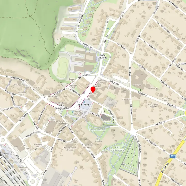 Mapa školy z Mapy.cz