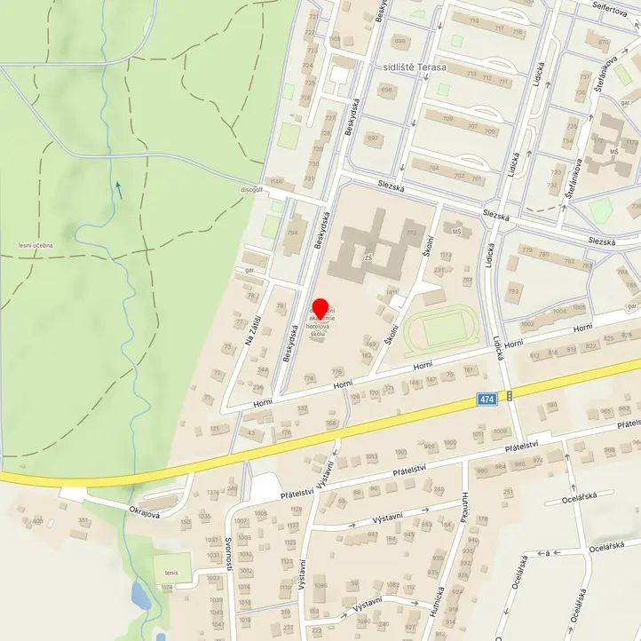 Mapa školy z Mapy.cz