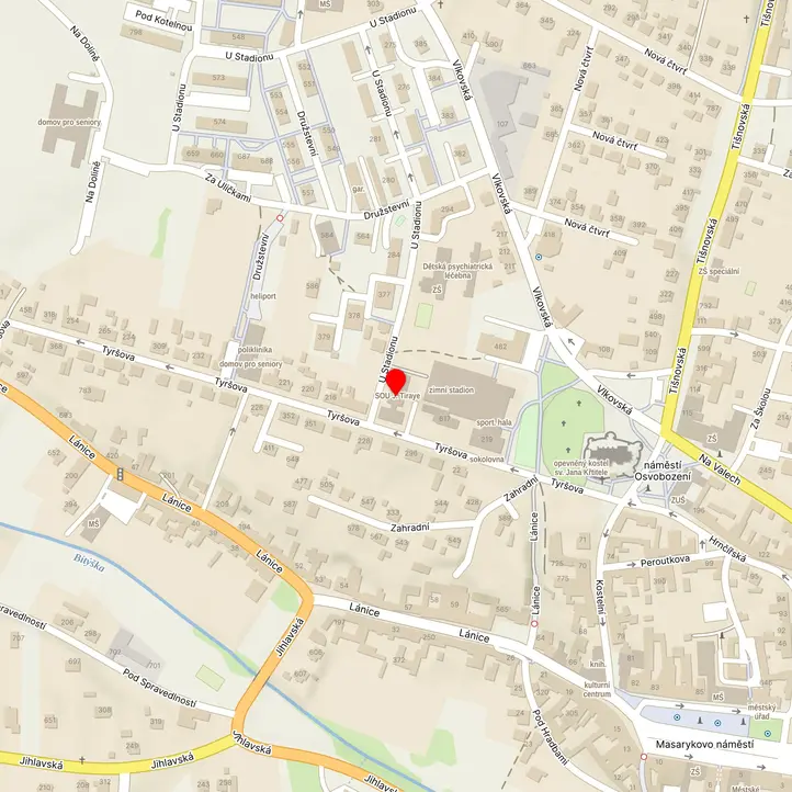Mapa školy z Mapy.cz