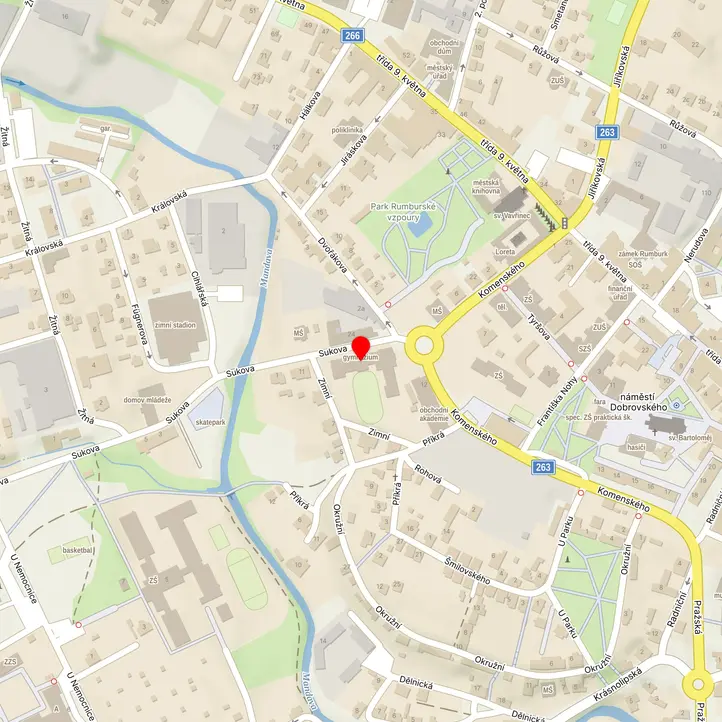 Mapa školy z Mapy.cz