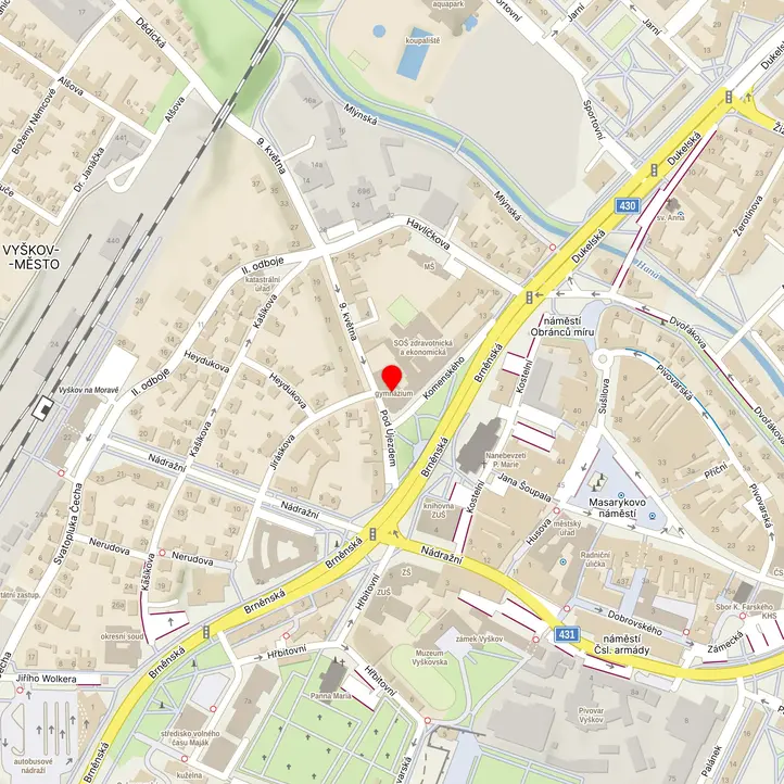 Mapa školy z Mapy.cz