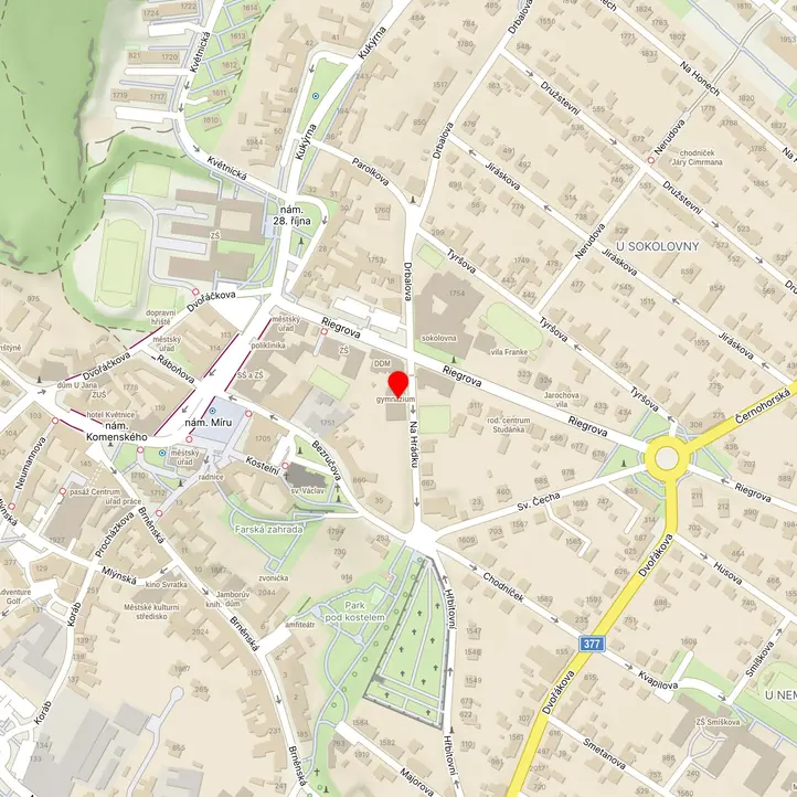 Mapa školy z Mapy.cz