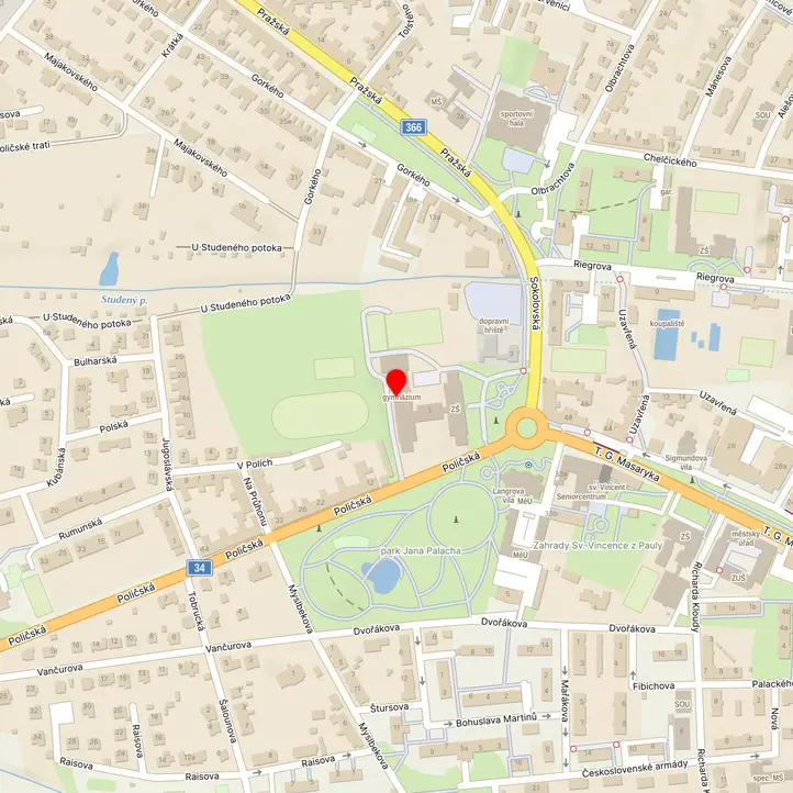 Mapa školy z Mapy.cz
