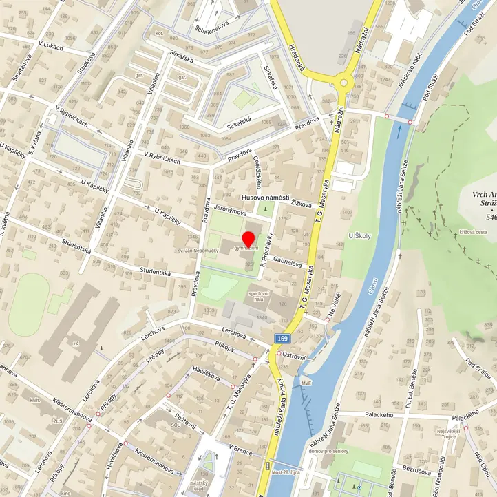 Mapa školy z Mapy.cz