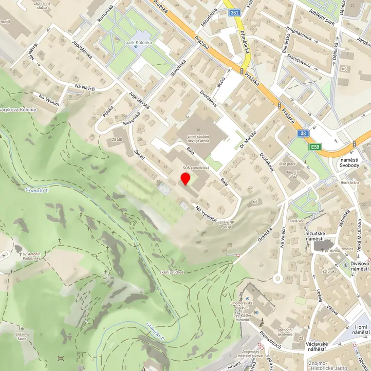 Mapa školy z Mapy.cz