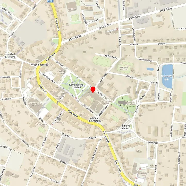 Mapa školy z Mapy.cz