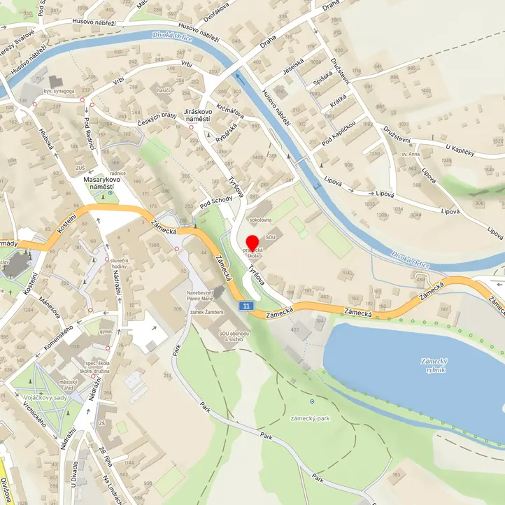 Mapa školy z Mapy.cz