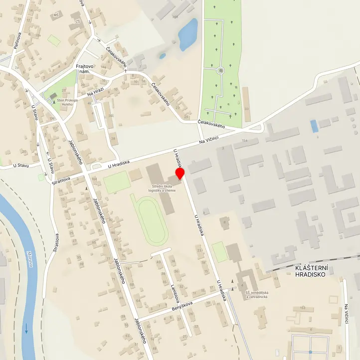 Mapa školy z Mapy.cz