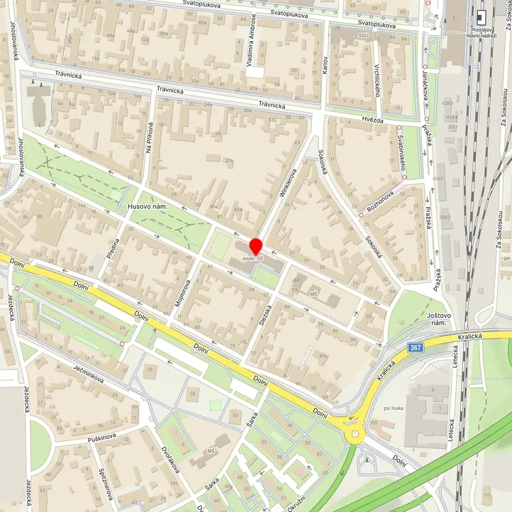 Mapa školy z Mapy.cz