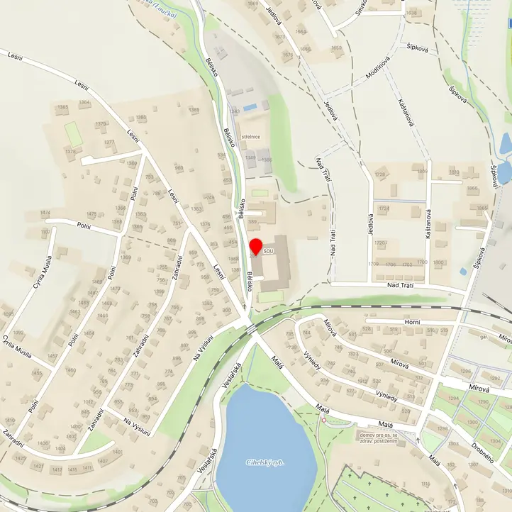 Mapa školy z Mapy.cz