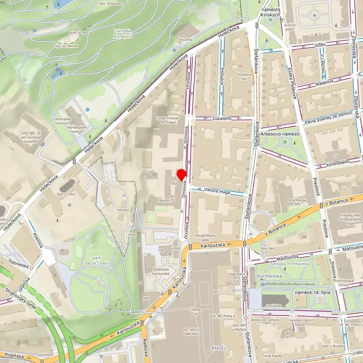 Mapa školy z Mapy.cz