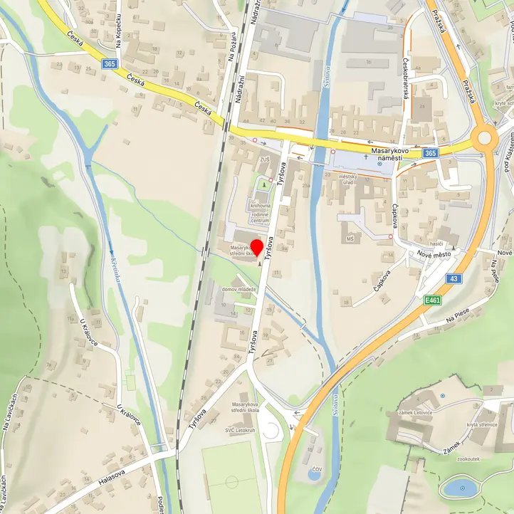 Mapa školy z Mapy.cz