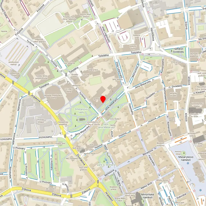 Mapa školy z Mapy.cz