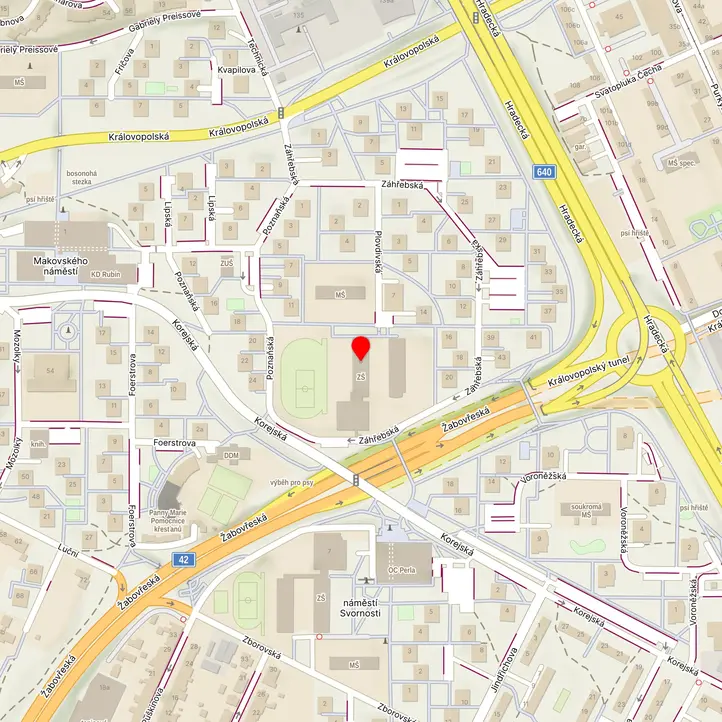 Mapa školy z Mapy.cz